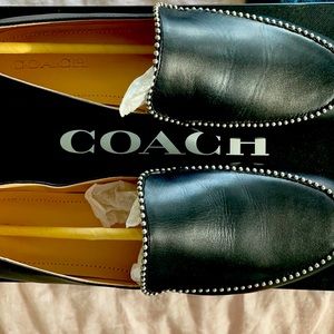 NWT Coach Women's Harper Leather Loafers - Black